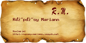 Répásy Mariann névjegykártya