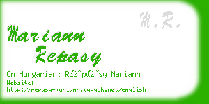 mariann repasy business card